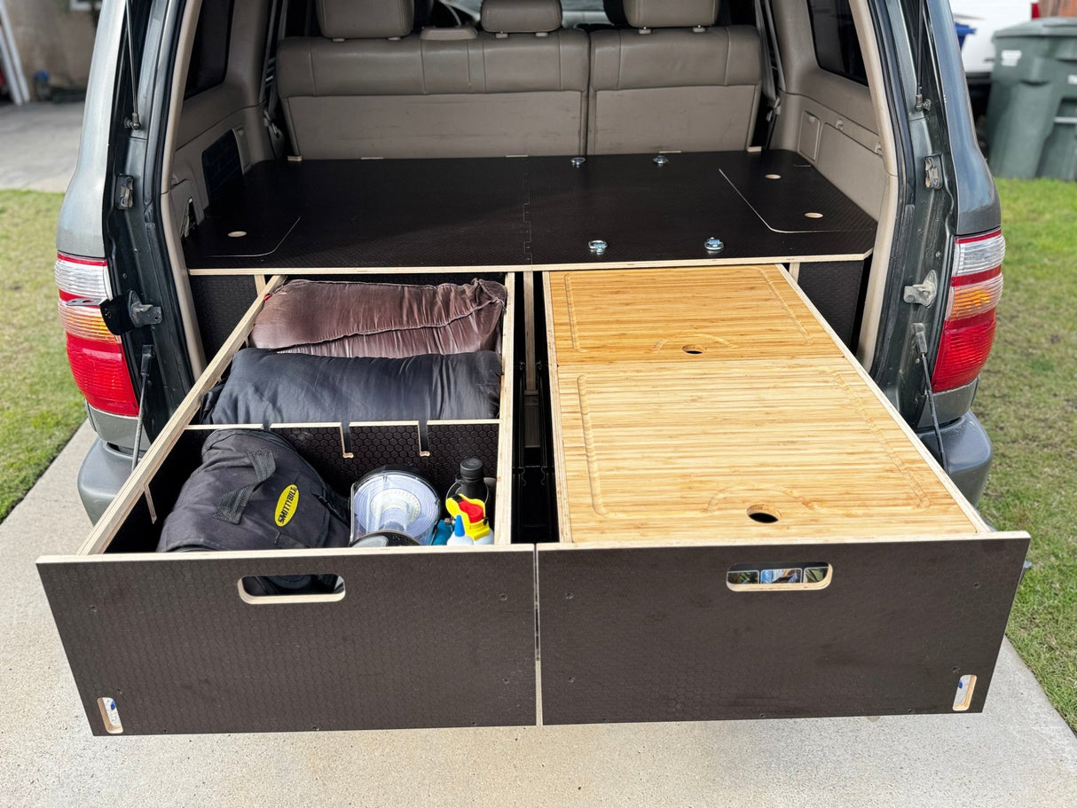 Land Cruiser 100 | Dual Drawer Storage System & Bed Platform | 1998–2007 Toyota - Xtrusion Overland