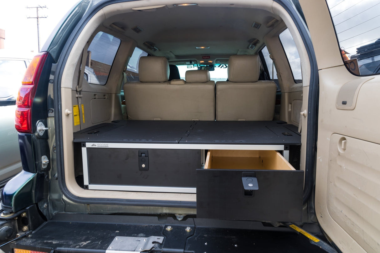 Lexus GX470 2002 - 2009 1st Gen. - Side x Side Drawer Module with Fitted Top Plate - 41 - 3/8"W x 10"H x 36"D - Xtrusion Overland