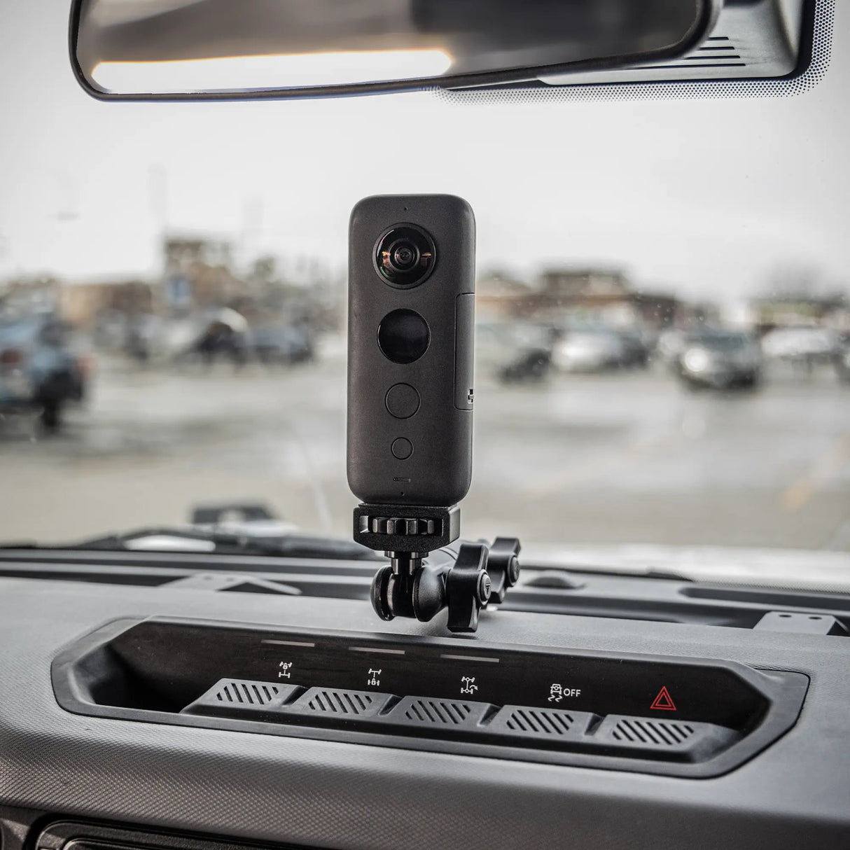LINK™ Camera Mount | Accessory Ready Dash and Grab Handle Compatible | 2021+ Ford Bronco | 3.5" Arm - Xtrusion Overland