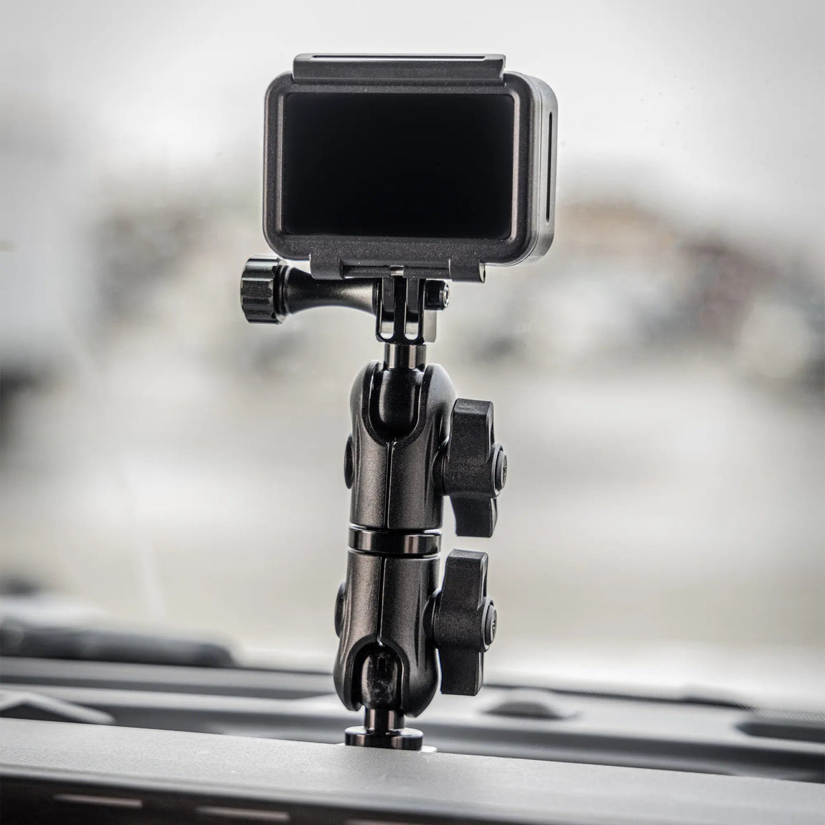 LINK™ GoPro Mount | Accessory Ready Dash and Grab Handle Compatible | 2021+ Ford Bronco | 3.5" Arm - Xtrusion Overland