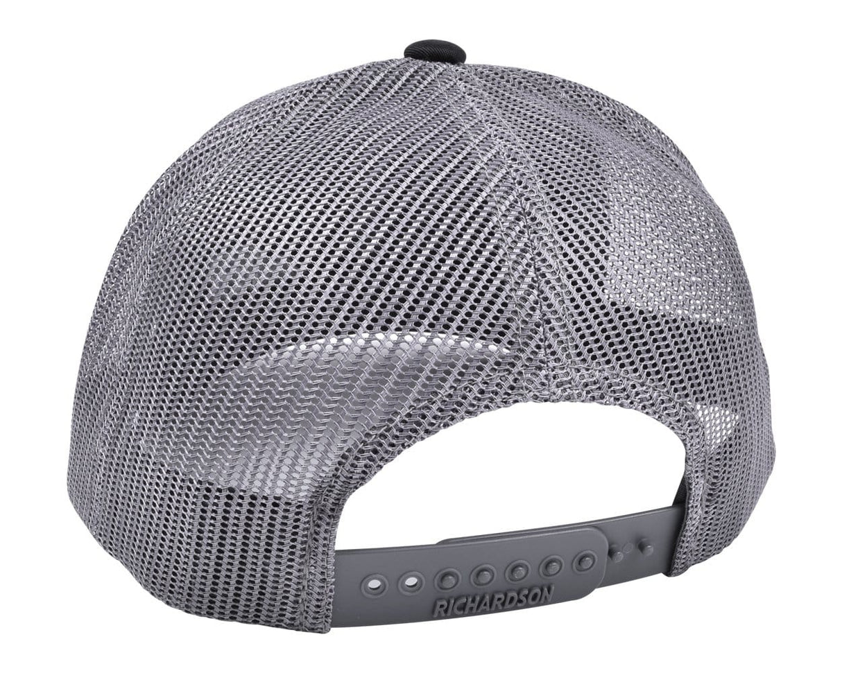Low Pro Trucker Snap - Back Hat - Black/Grey with A6™ Embroidered Logo - Xtrusion Overland