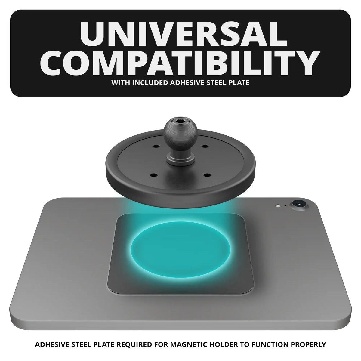 Magnetic Tablet Holder | Slim Track Base | 5" DuraLock™ Arm - Xtrusion Overland