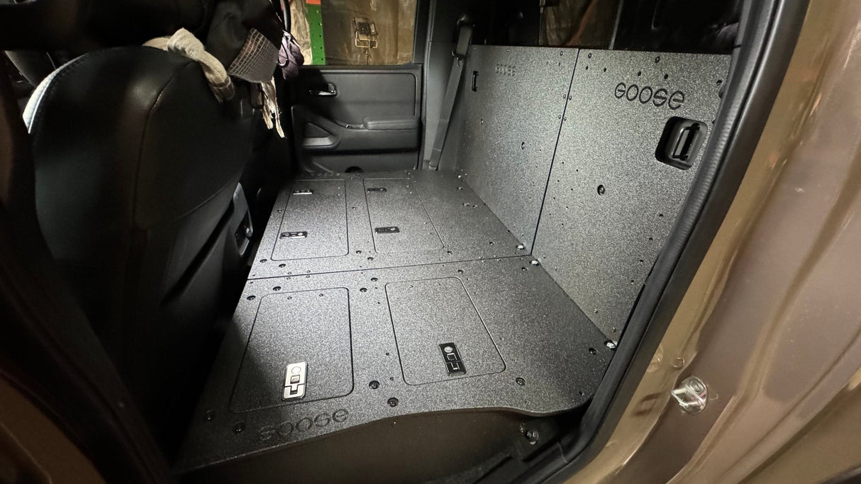 Nissan - Frontier - Crew Cab - 2021 - Present - 3rd Gen - Explore Series - Second Row Seat Delete Plate System - Xtrusion Overland