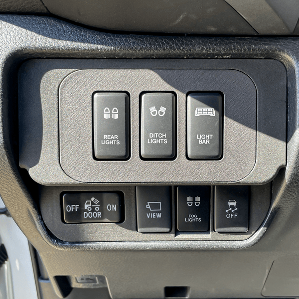No Cut Base Switch Panel for 3 Short Switches (Tacoma Double Cab) - Xtrusion Overland