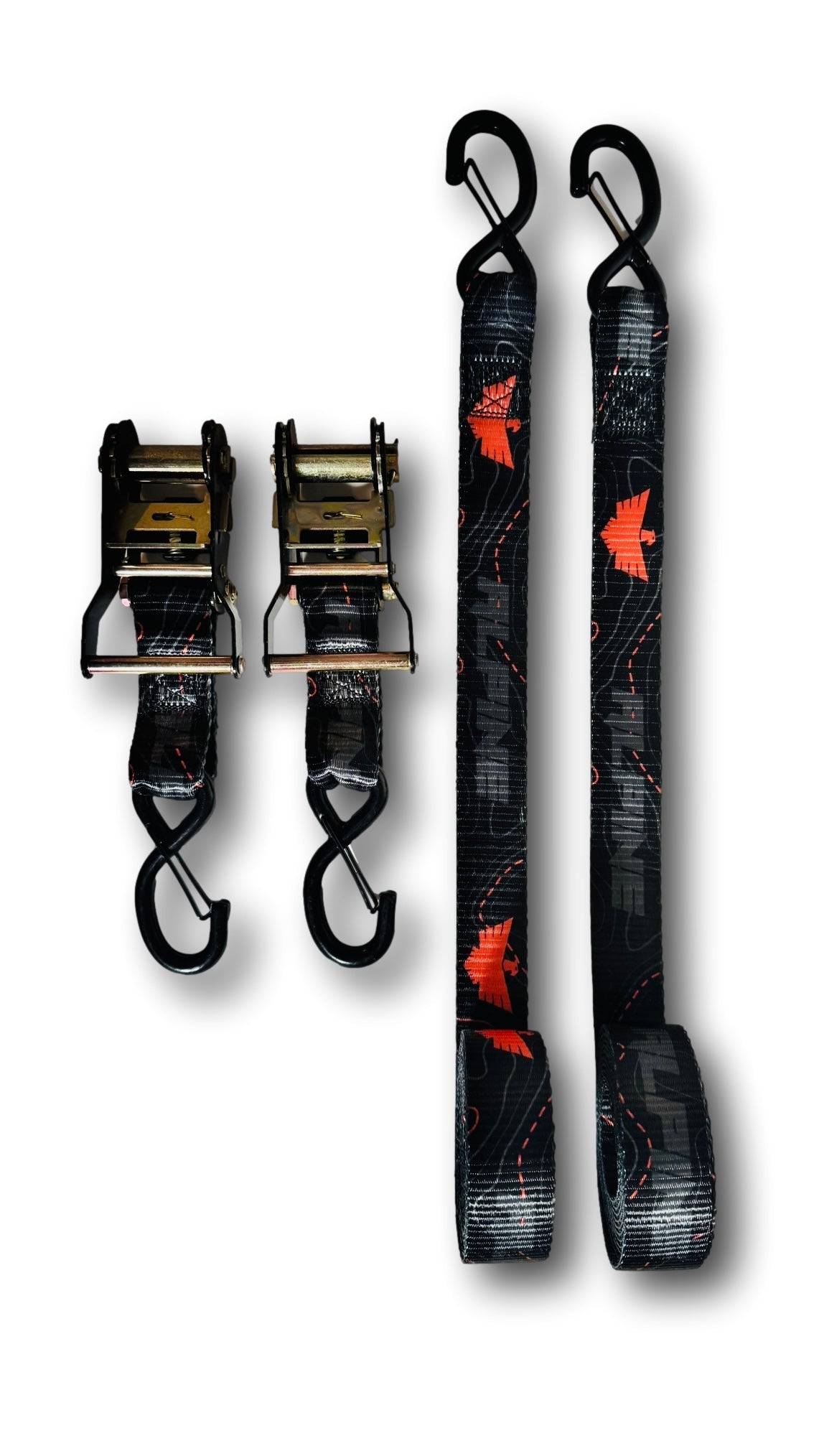 Orange Topo Universal Tie Downs (Pair) - Xtrusion Overland