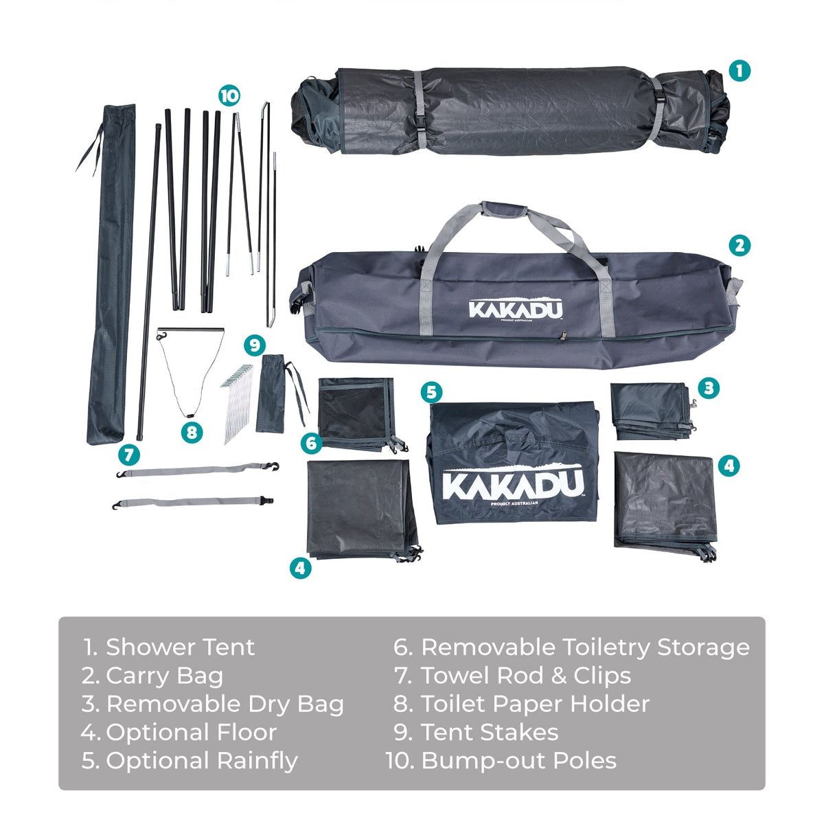 Outback Shower Tent Deluxe - Xtrusion Overland