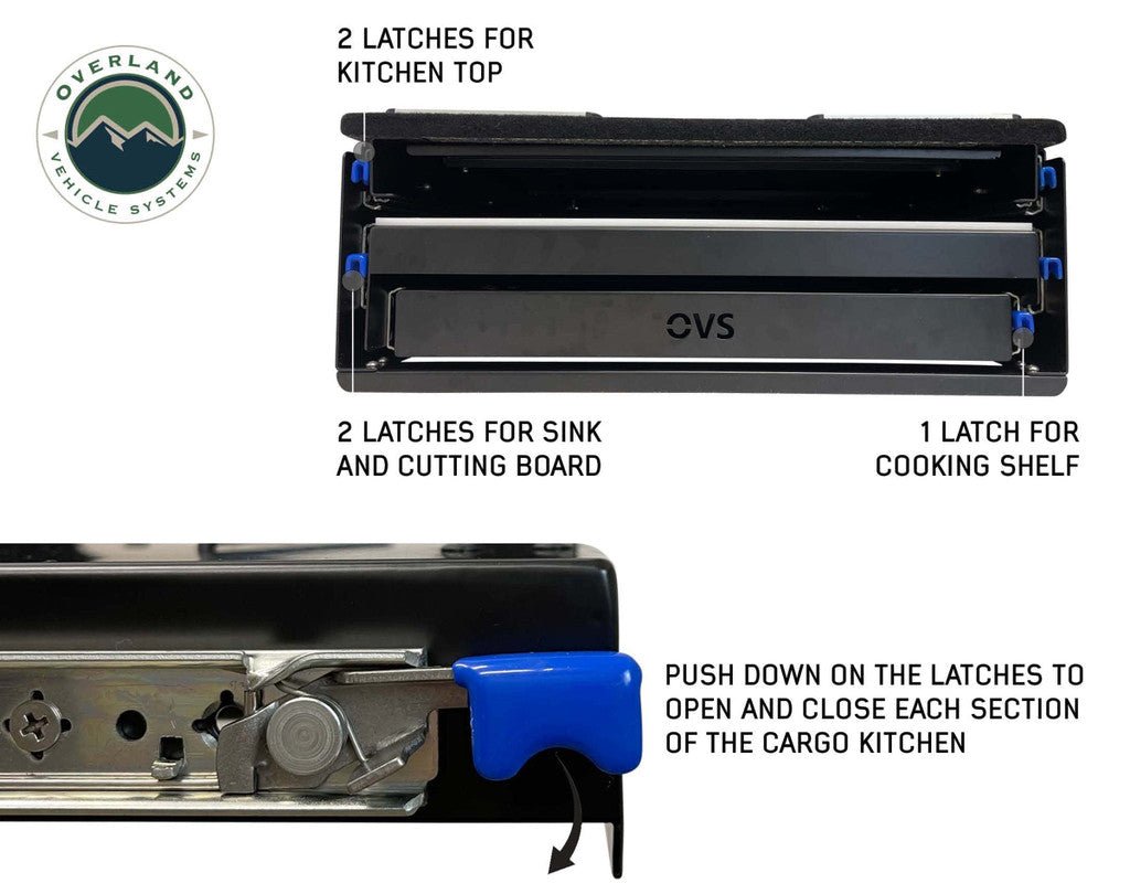 OVS Camp Cargo Box Kitchen With Slide Out Sink, Cooking Shelf and Work Station - Xtrusion Overland