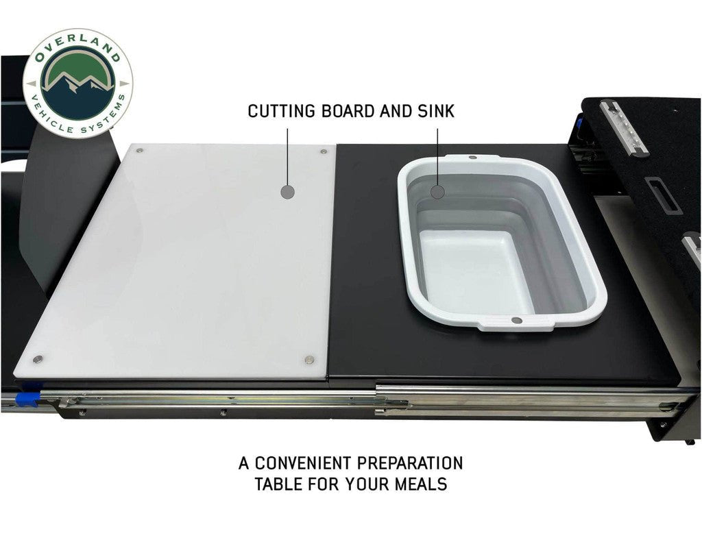 OVS Camp Cargo Box Kitchen With Slide Out Sink, Cooking Shelf and Work Station - Xtrusion Overland