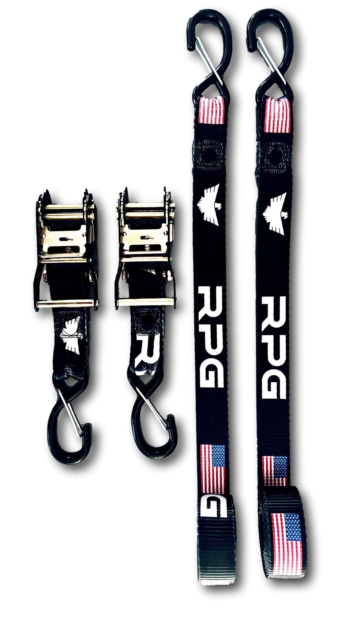 RPG X ALPINE Black Universal Tie Downs (Pair) - Xtrusion Overland