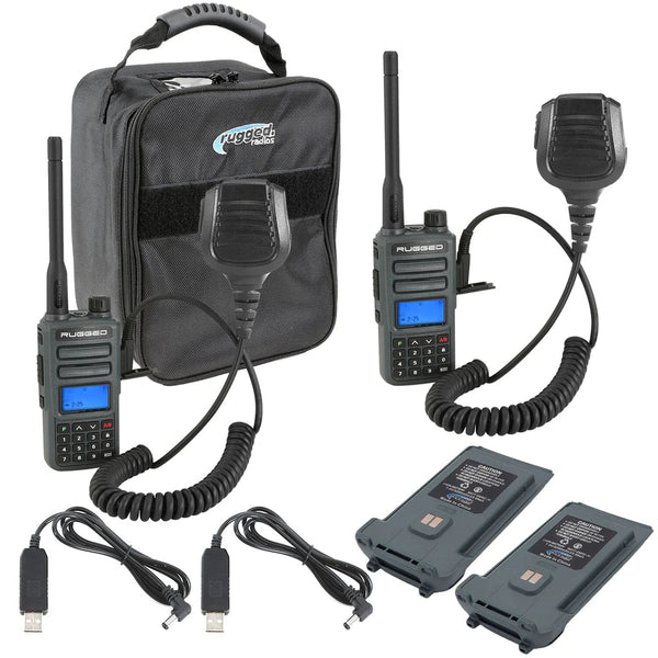 Rugged Radios ADVENTURE PACK - Rugged GMR2 GMRS and FRS Hand Held Radios pair - Xtrusion Overland