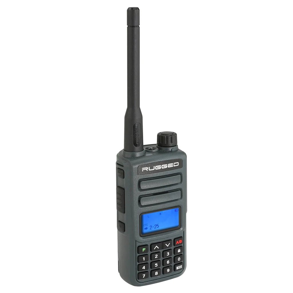 Rugged Radios GMR2 GMRS and FRS Two Way Handheld Radio - Grey - Xtrusion Overland