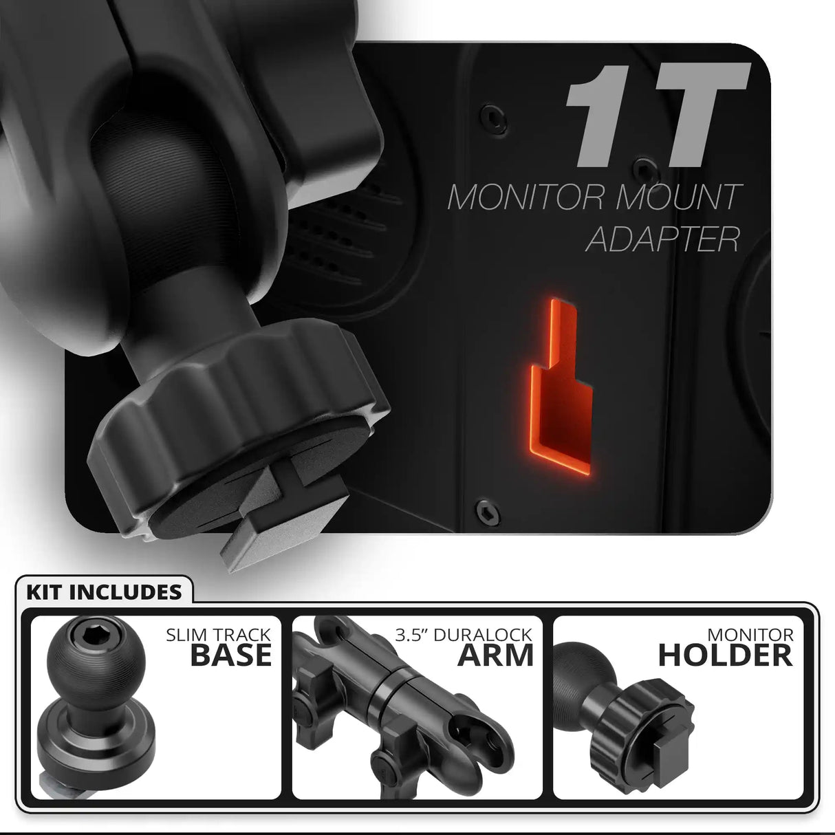 Single T Fixed | Slim Track Base | 3.5" DuraLock Arm - Xtrusion Overland