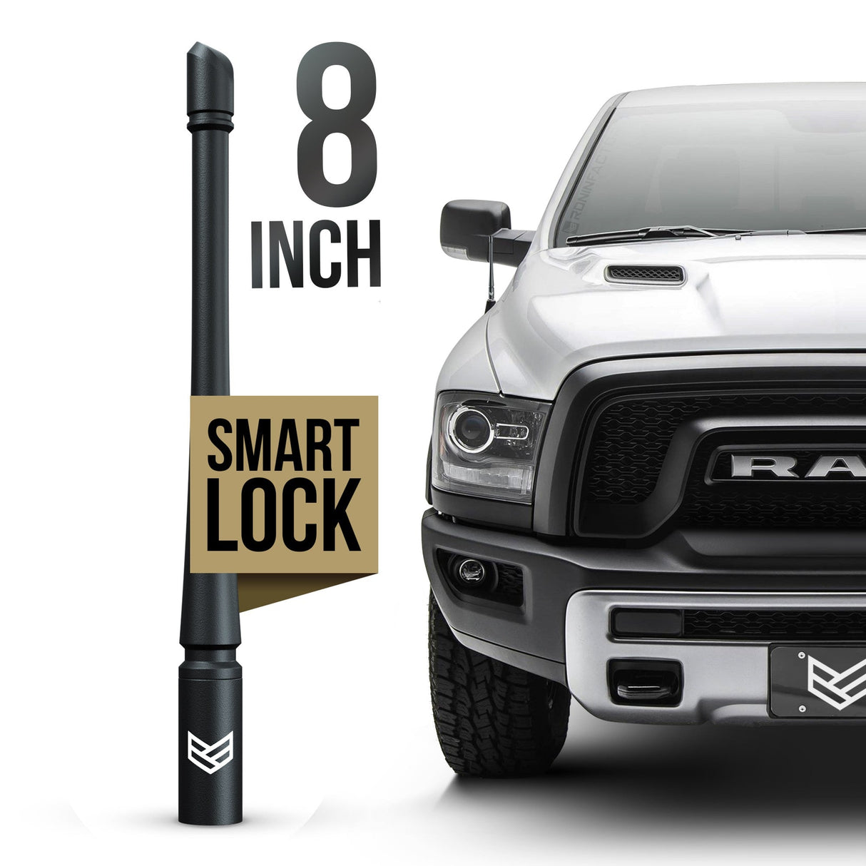 SMARTLOCK™ SHORT FLEXIBLE ANTENNA 8 INCH FOR DODGE RAM (NEW!) - Xtrusion Overland