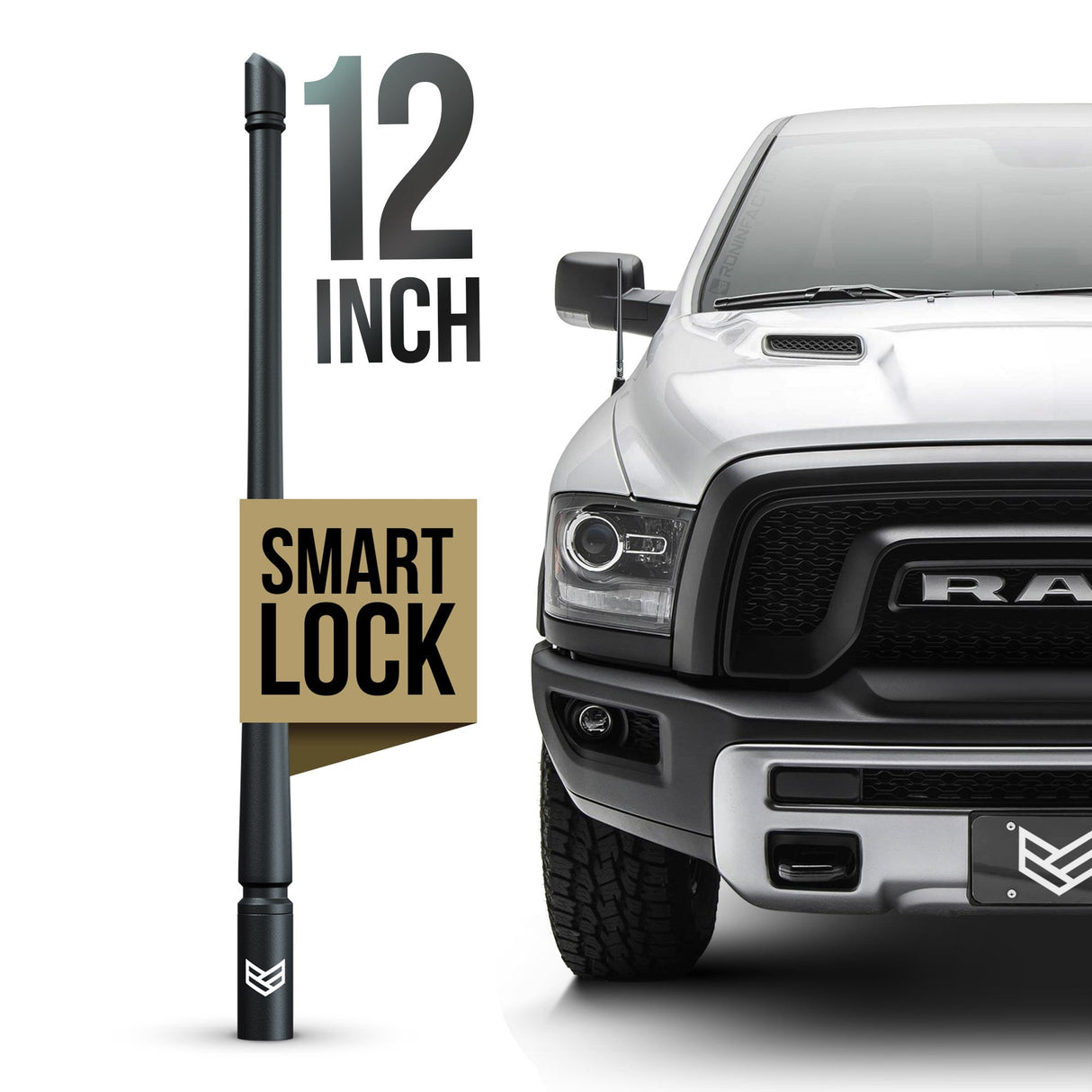 SMARTLOCK™ SHORT FLEXIBLE ANTENNA FOR DODGE RAM 12 INCH (NEW!) - Xtrusion Overland