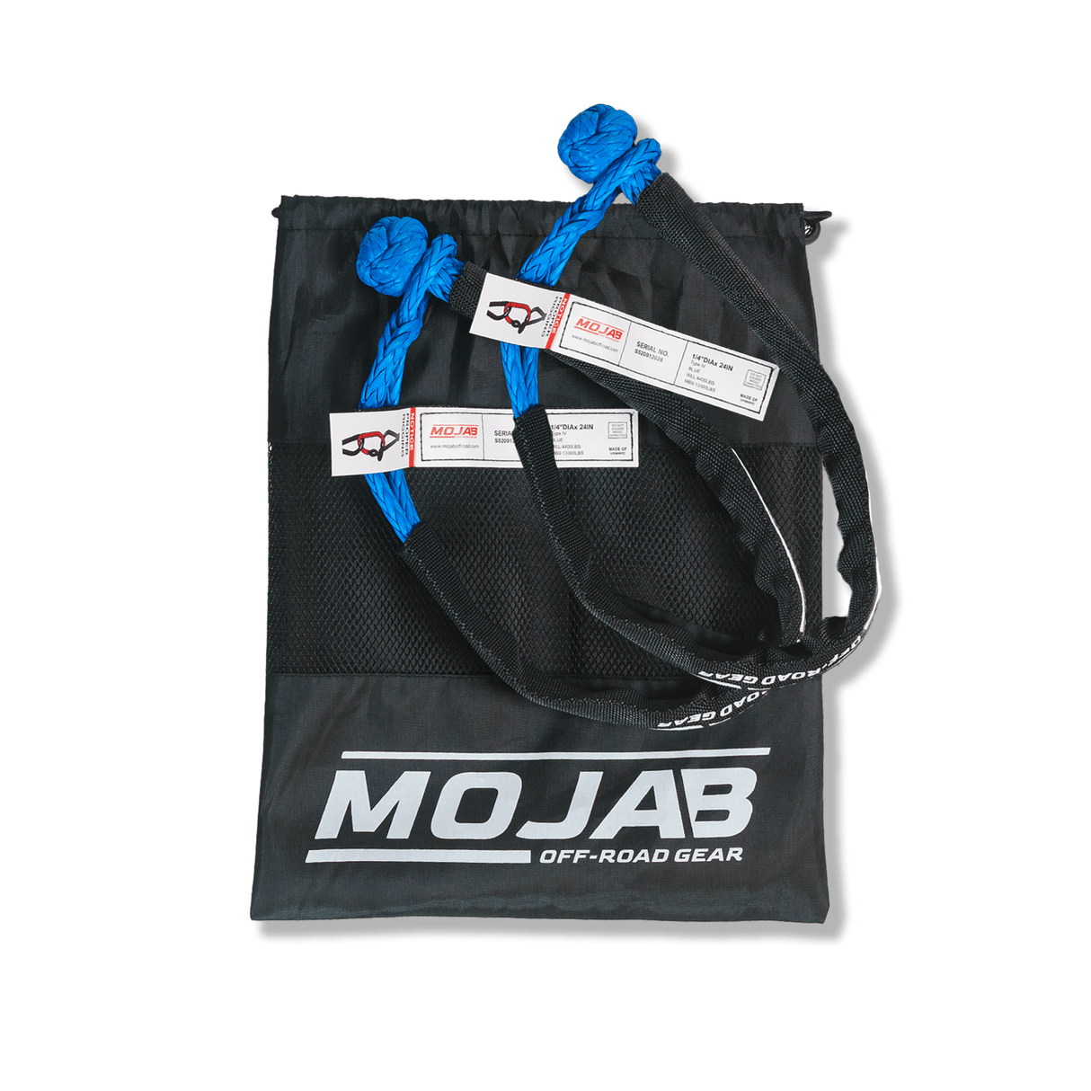 Soft Shackle 1/4'' x 24'' with sleeve and bag (Set of 2 Shackles) (Lifetime Warranty) - Xtrusion Overland