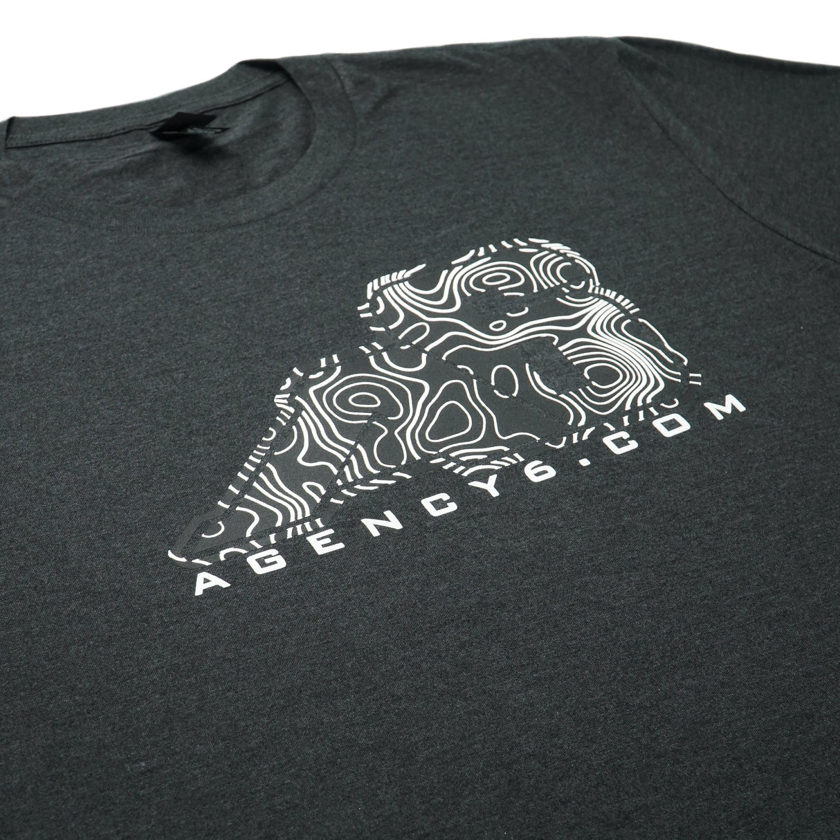T-Shirt - A6 Topographic Logo - Dark Grey - Xtrusion Overland