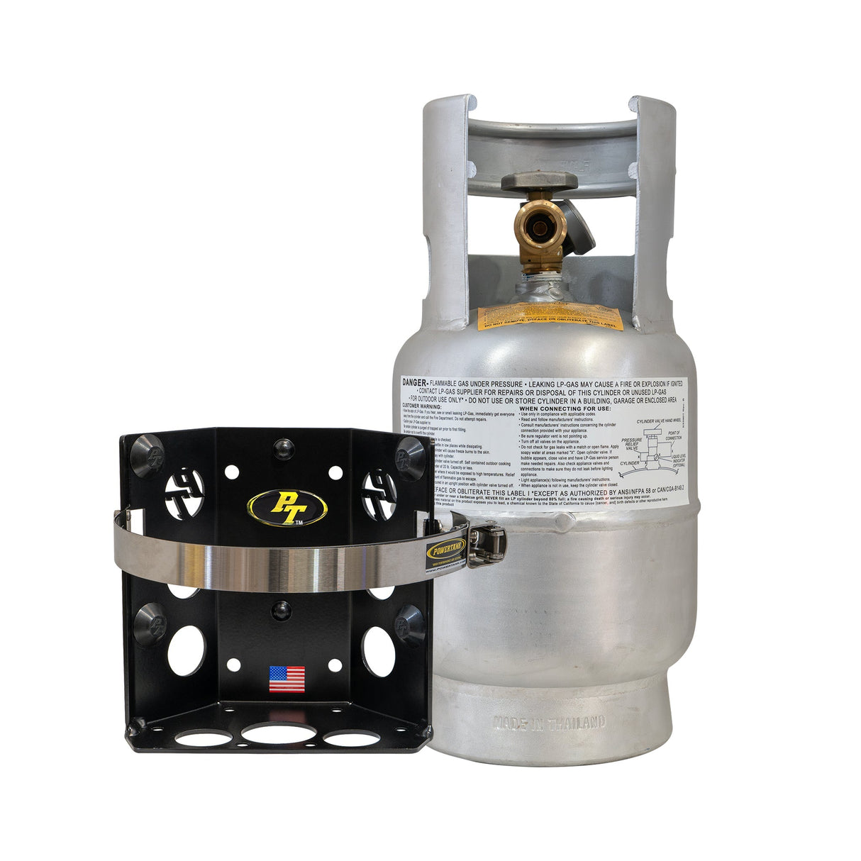 Teton LOCKER Propane Tank Bracket for 5 lb LP Bottle 8 in Diameter - Xtrusion Overland