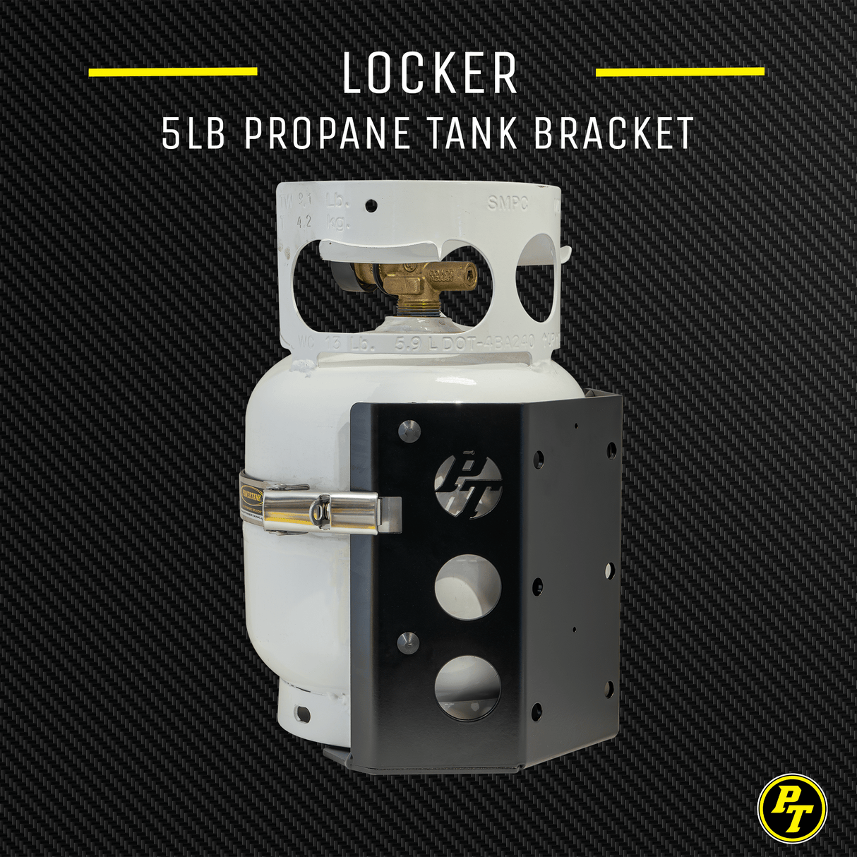 Teton LOCKER Propane Tank Bracket for 5 lb LP Bottle 8 in Diameter - Xtrusion Overland