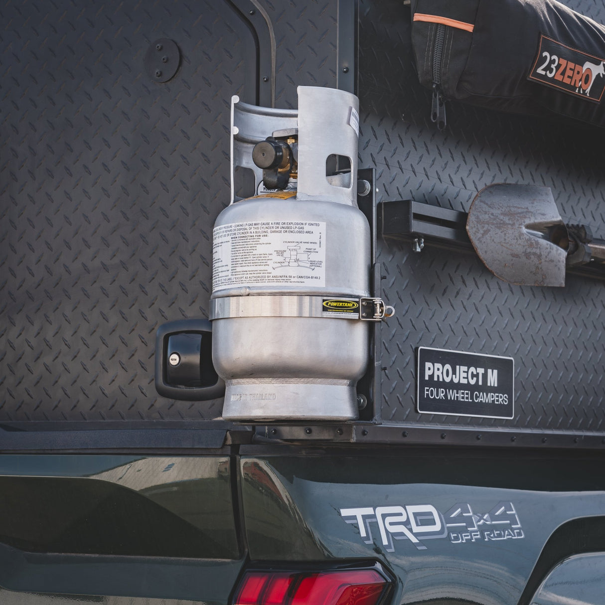 Teton LOCKER Propane Tank Bracket for 5 lb LP Bottle 8 in Diameter - Xtrusion Overland