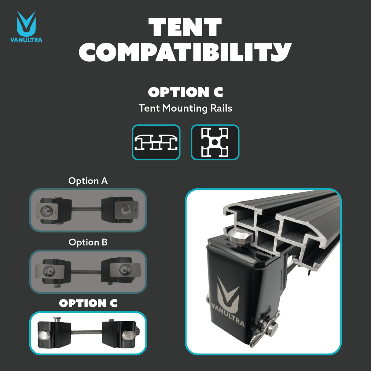 The Slipstream - Quick Release Tent Mounts (Option A) - Xtrusion Overland