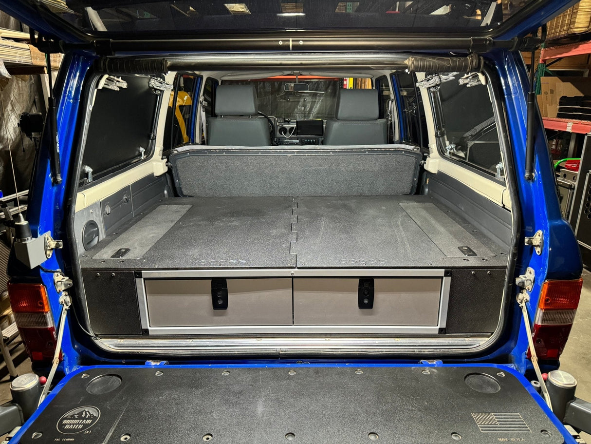 Toyota Land Cruiser 1980 - 1989 60 Series - Side x Side Drawer Module with Fitted Top Plate - 41 3/8"W x 9 - 1/2"H x 40"D - Xtrusion Overland