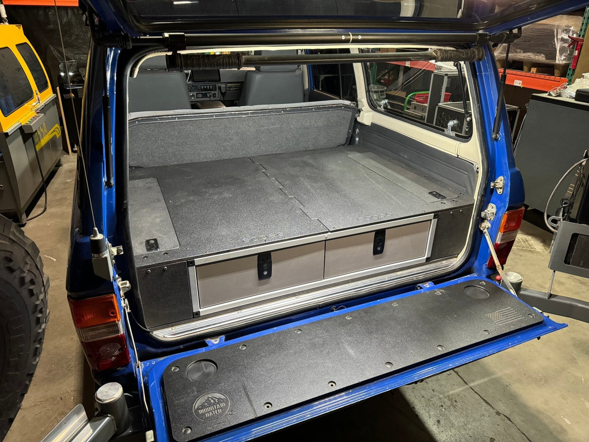 Toyota Land Cruiser 1980 - 1989 60 Series - Side x Side Drawer Module with Fitted Top Plate - 41 3/8"W x 9 - 1/2"H x 40"D - Xtrusion Overland