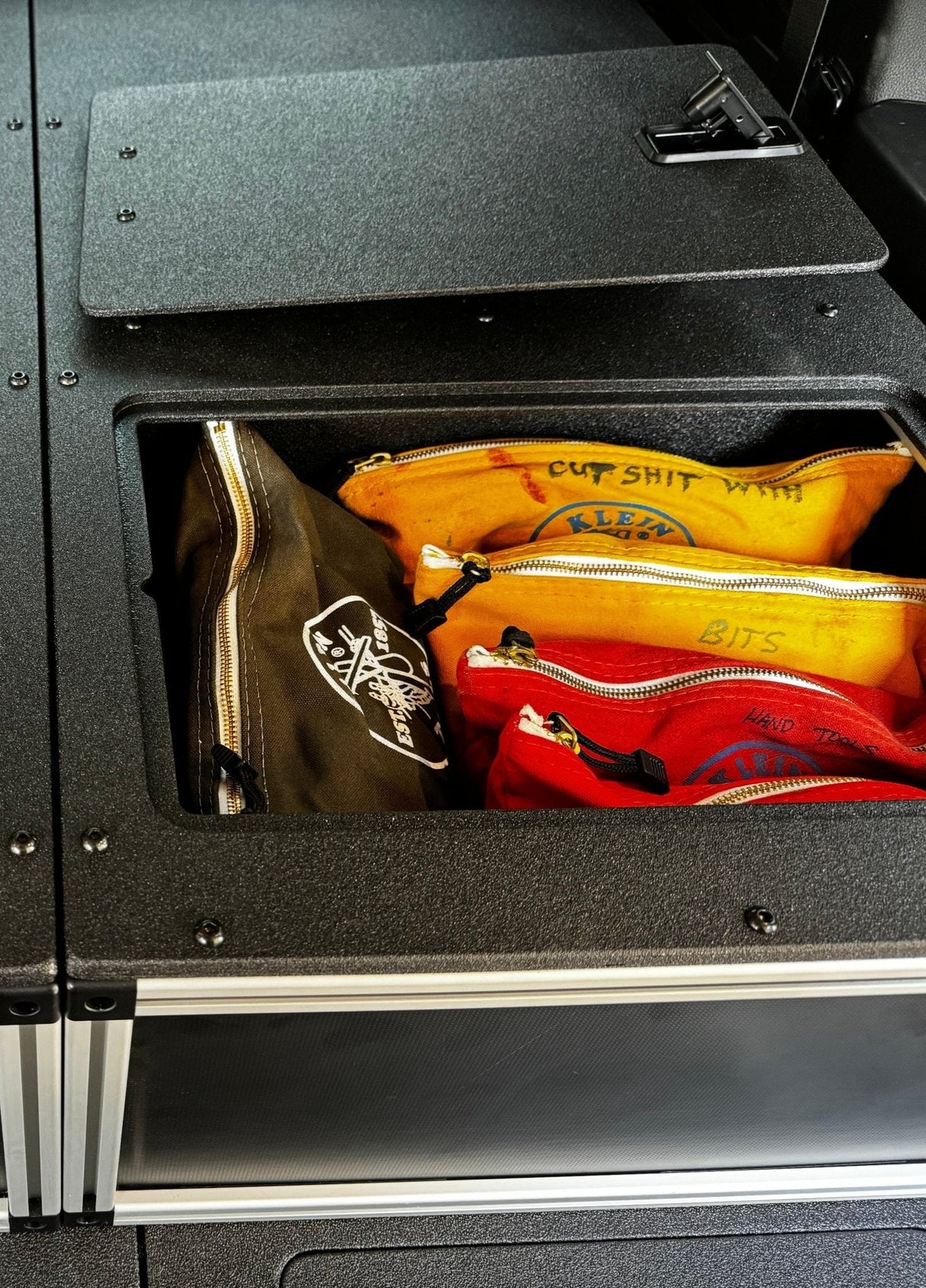 Toyota - Sequoia - 2023 - Present - 3rd Gen - Explore Series - Single Drawer - 19 - 3/16" Width x 38" Deep x 10" High - Drawer Module with Short Drawer 20" and Storage Space Behind Drawer - Xtrusion Overland