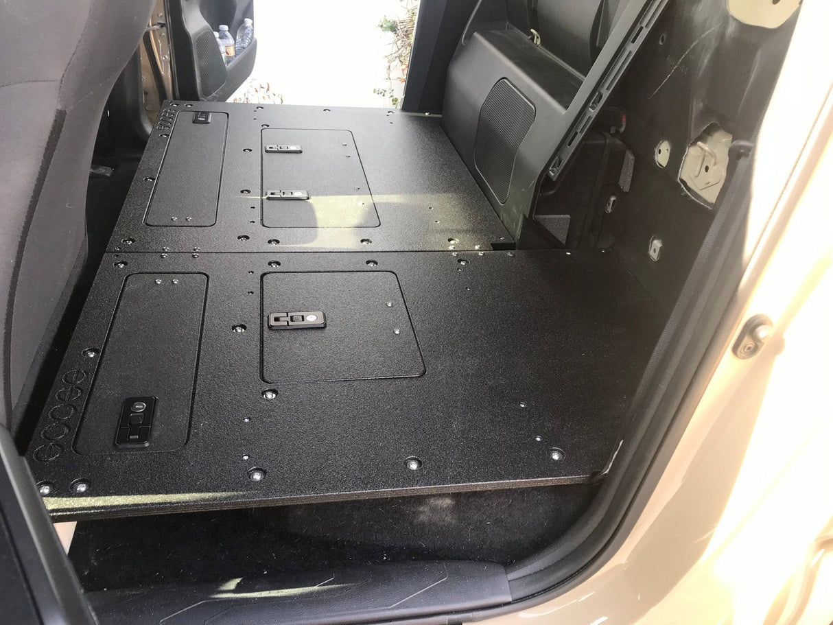 Toyota Tacoma 2005 - 2023 2nd and 3rd Gen. Double Cab - Second Row Seat Delete Plate System keeping Factory Back Wall - Xtrusion Overland