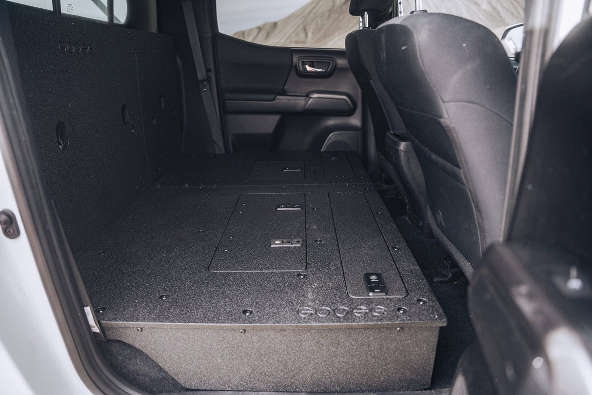 Toyota Tacoma 2005 - 2023 2nd and 3rd Gen Double Cab Version 2 - Second Row Seat Delete Plate System - Xtrusion Overland