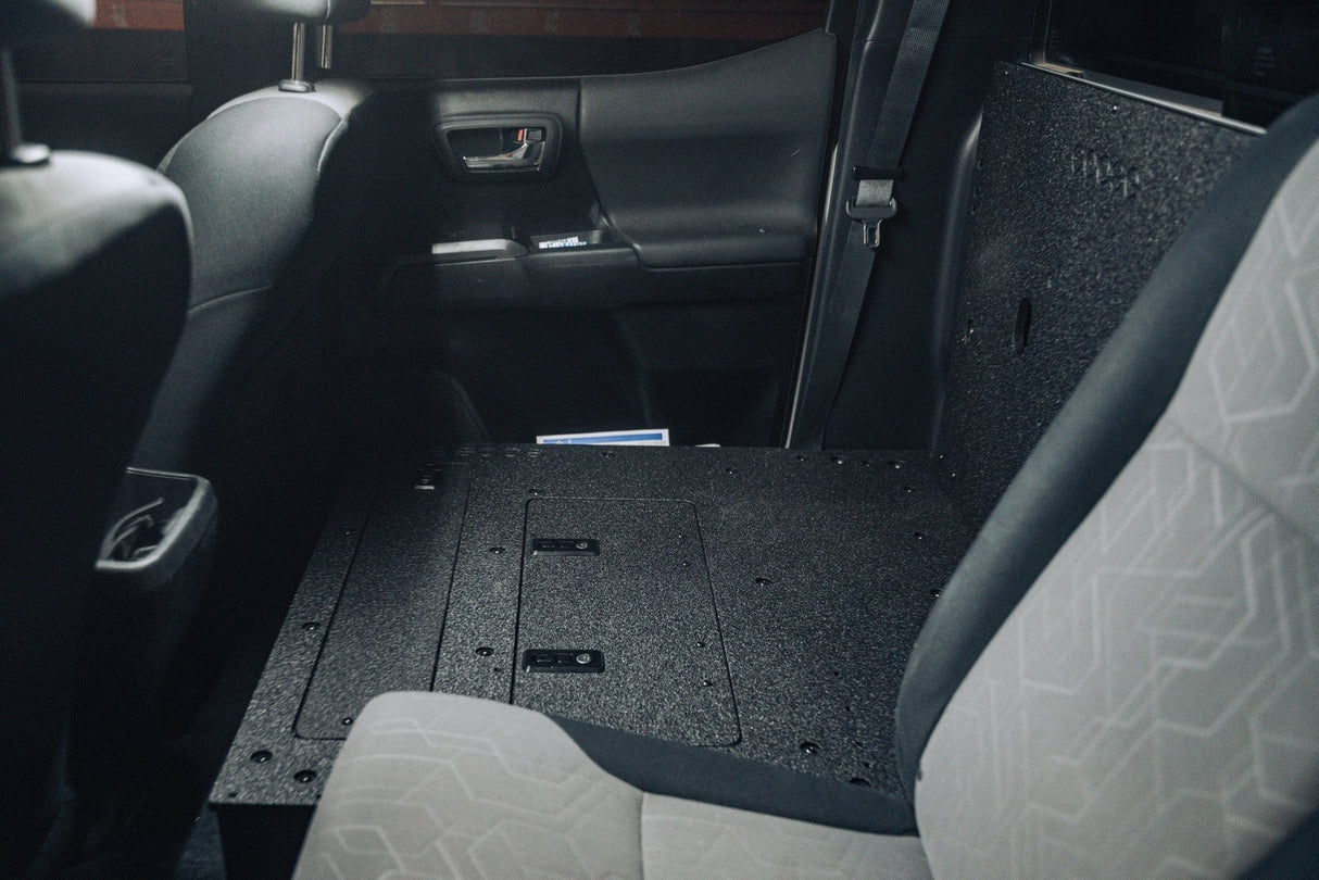 Toyota Tacoma 2005 - 2023 2nd and 3rd Gen Double Cab Version 2 - Second Row Seat Delete Plate System - Xtrusion Overland
