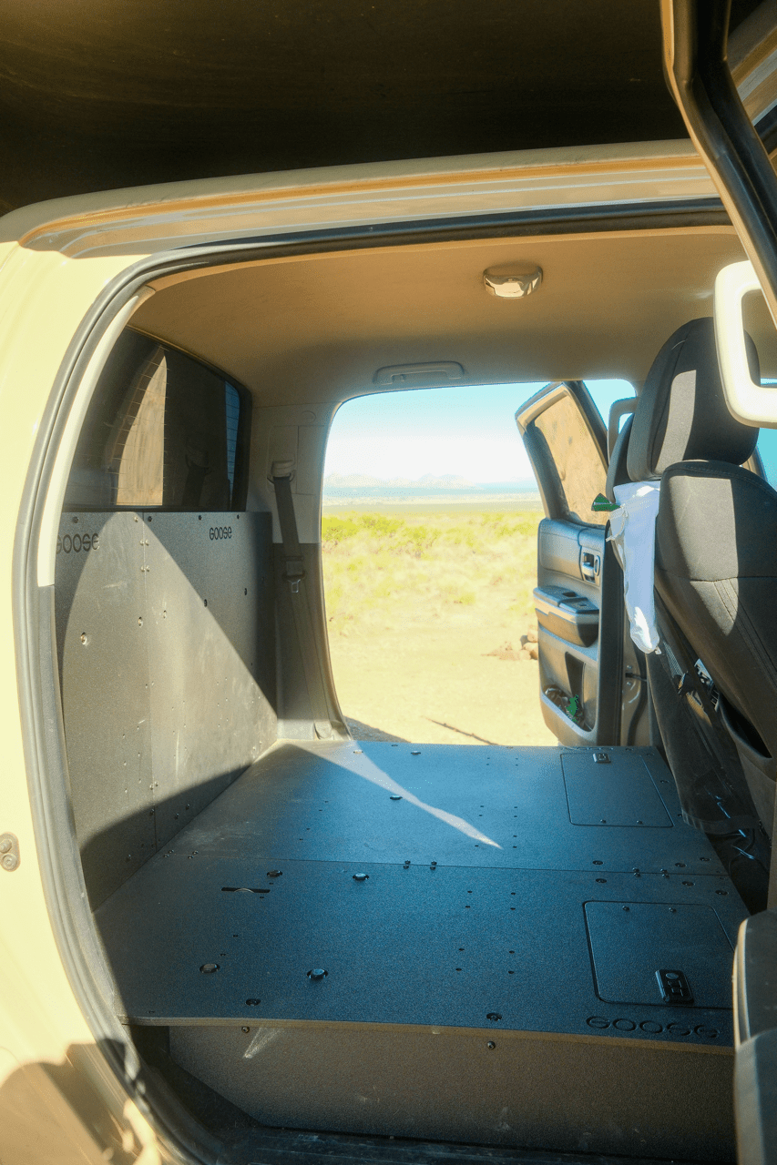 Toyota Tundra 2014-2021 2.5 Gen. CrewMax - Second Row Seat Delete Plate System - Xtrusion Overland