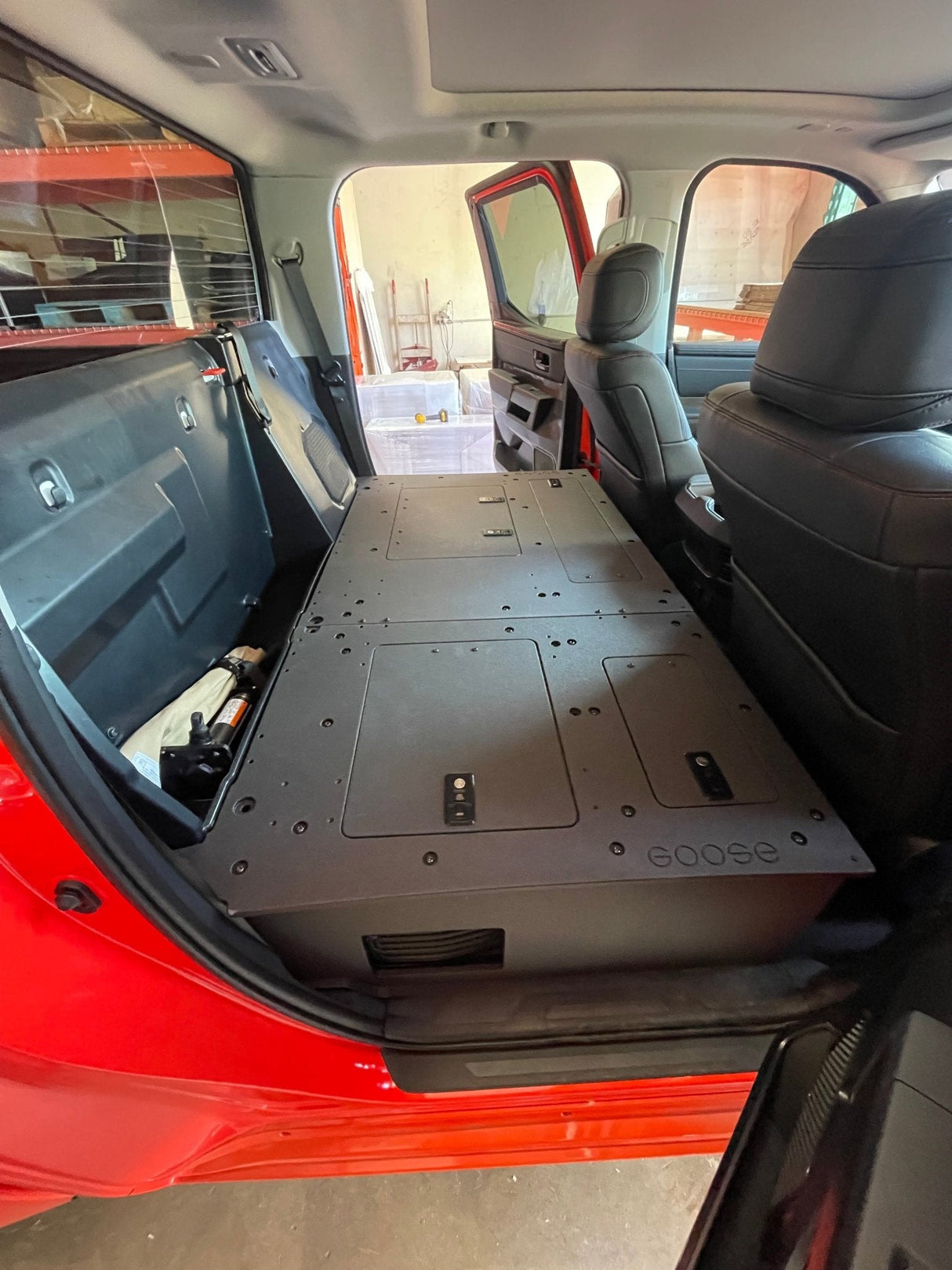 Toyota Tundra 2022 - Present 3rd Gen. CrewMax - Second Row Seat Delete Plate System - Xtrusion Overland
