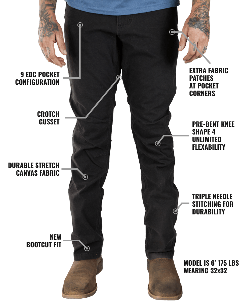 Trailblazer Boot Cut Pants - Black - Xtrusion Overland