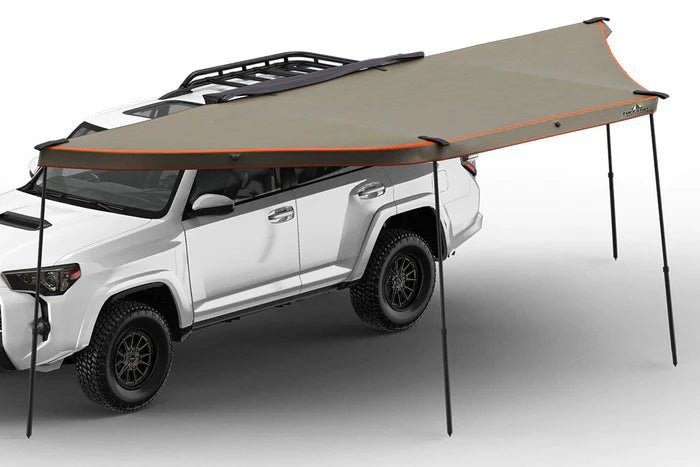 TUFF STUFF OVERLAND 180 DEGREE AWNING, XL, DRIVER OR PASSENGER SIDE, C-CHANNEL ALUMINUM, OLIVE, BY TUFF STUFF OVERLAND - Xtrusion Overland