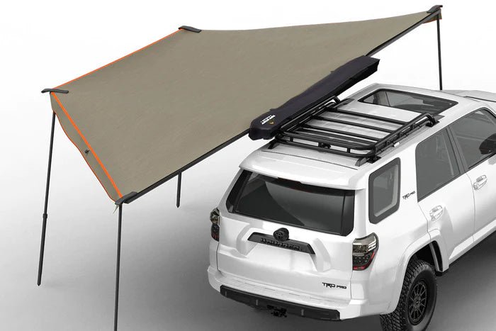 TUFF STUFF OVERLAND 180 DEGREE AWNING, XL, DRIVER OR PASSENGER SIDE, C-CHANNEL ALUMINUM, OLIVE, BY TUFF STUFF OVERLAND - Xtrusion Overland