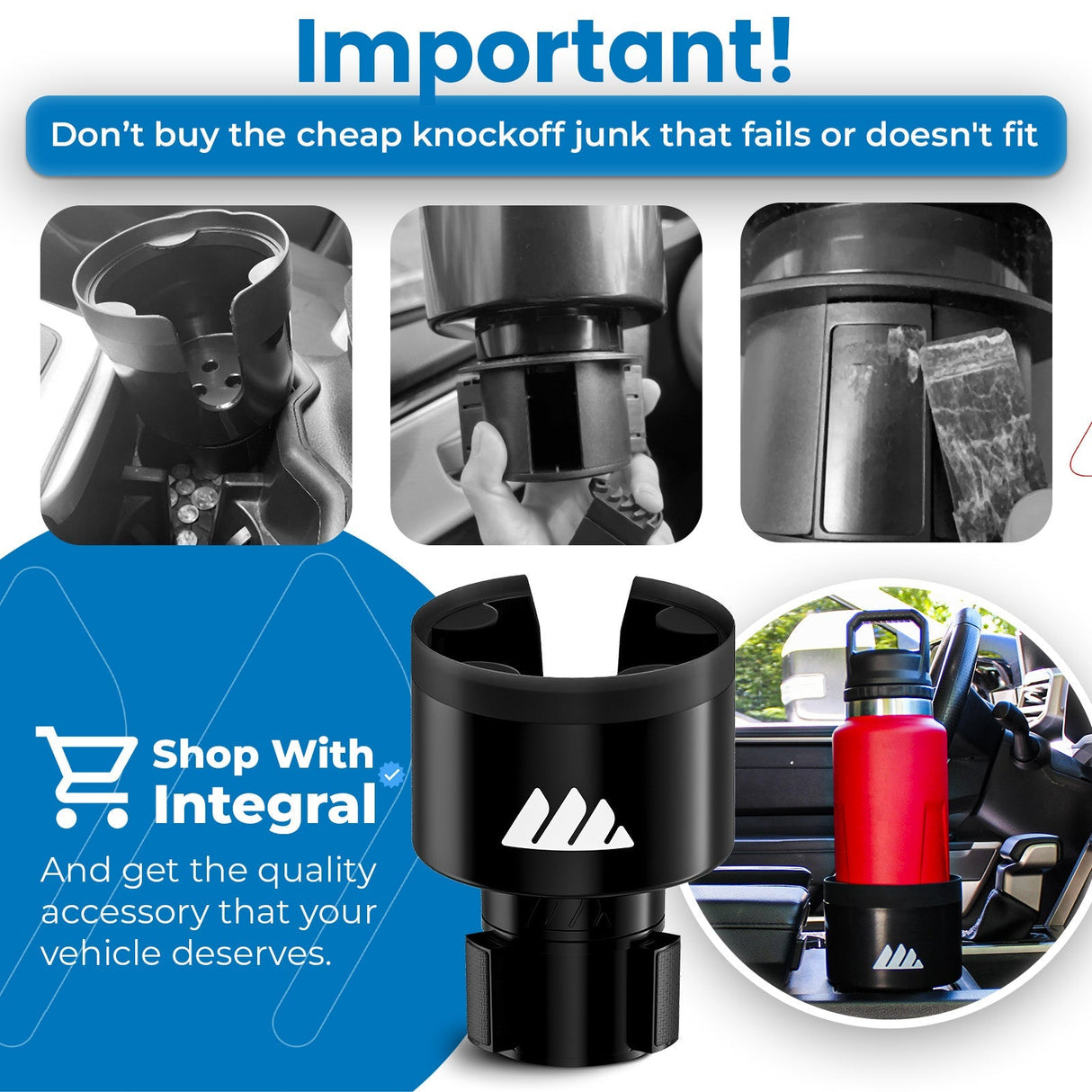 ULTIMATE EXPANDER® - Expandable Cup Holder up to 4.0" - Xtrusion Overland
