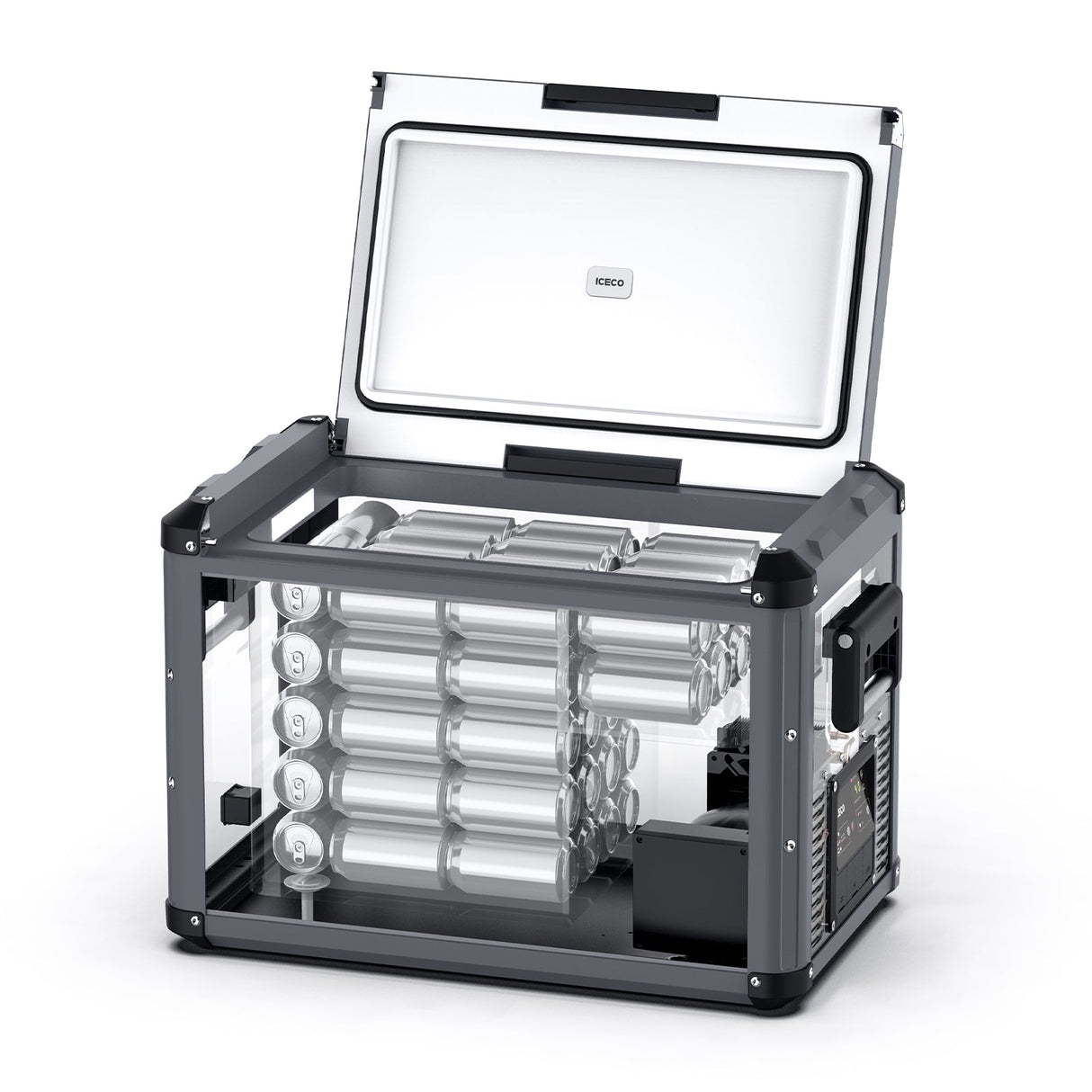 VL45ProD Dual Zone Portable Freezer - Gray | ICECO - Xtrusion Overland