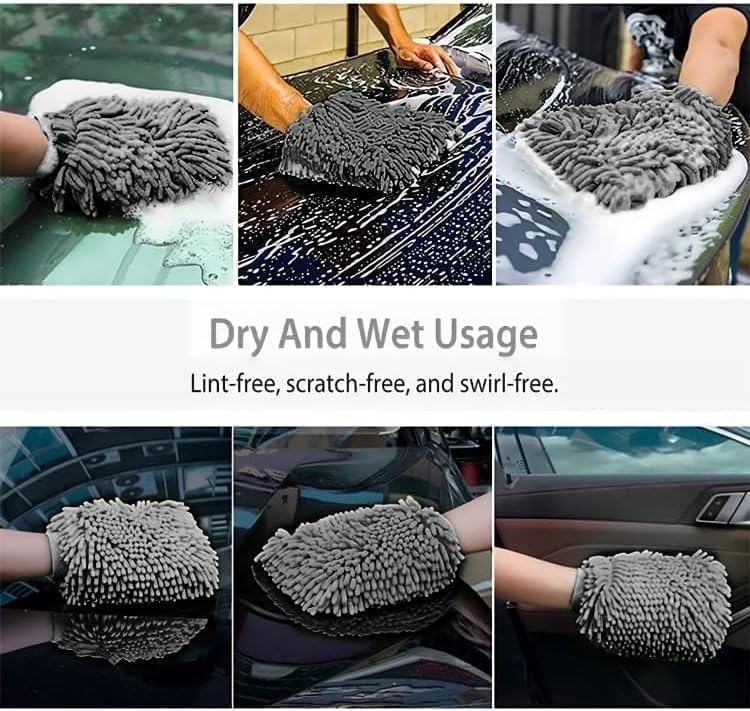 WASH & WHIPS Car Wash Kit - 3-Gallon Bucket with Particle Interceptor Trap, Shampoo, Chenille Mitt & Microfiber Soft Towel, 5pcs - Xtrusion Overland