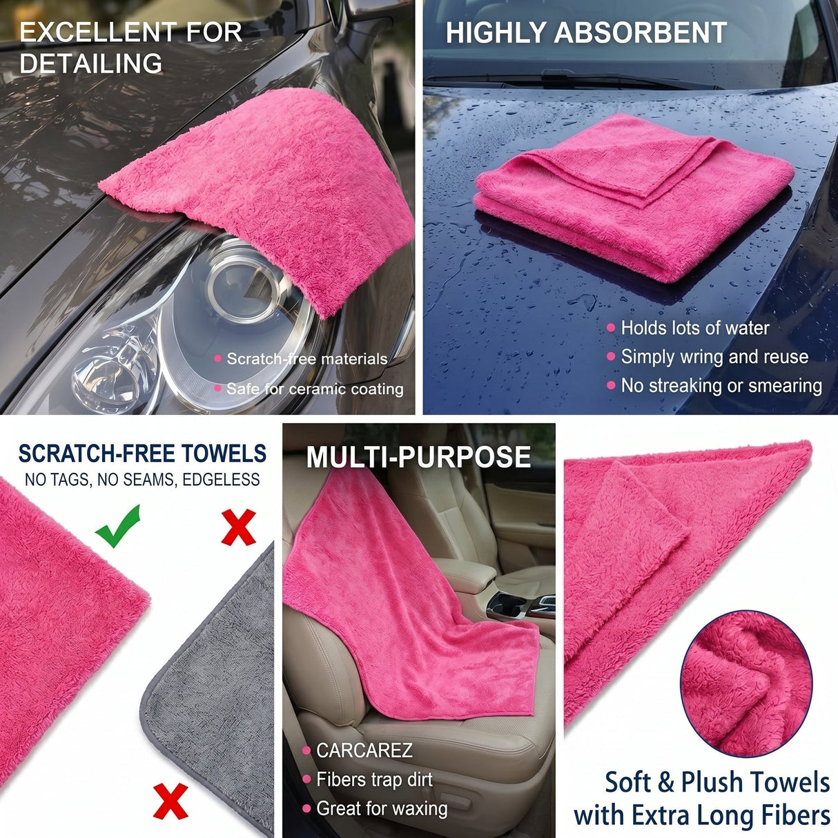 WASH&WHIPS Edgeless Microfiber Coral Fleece with Ultrasonic Edge - Xtrusion Overland