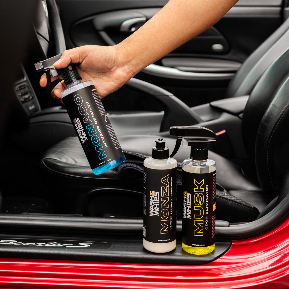 WASH&WHIPS Quick Detailing Pro Kit for Auto Detailing - 16-Piece Complete Car Care Set - Xtrusion Overland
