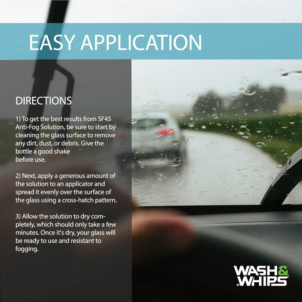 WASH&WHIPS SF45 Anti-Fog For Car Windshields - Xtrusion Overland