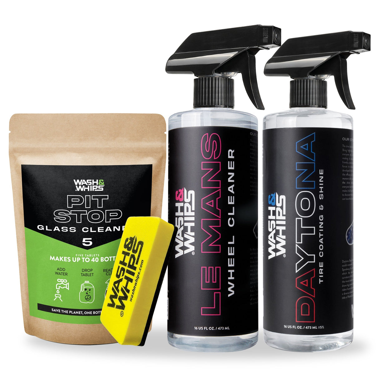 WASH&WHIPS Wheel & Tire Wash & Shine Kit - $48 Value - Xtrusion Overland