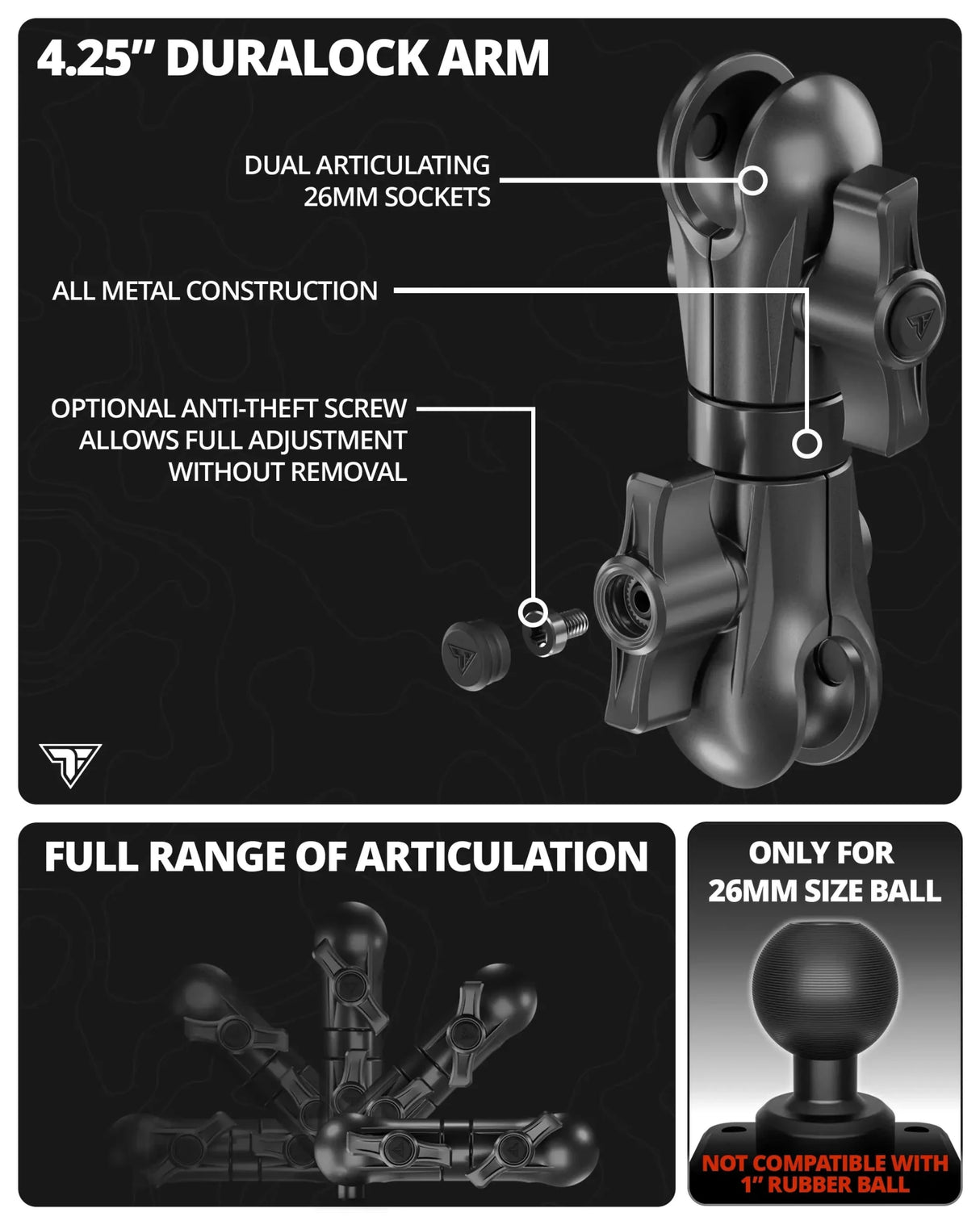 Windshield Suction Cup Mount with Composite Tablet Holder | Choose Your Arm Length - Xtrusion Overland