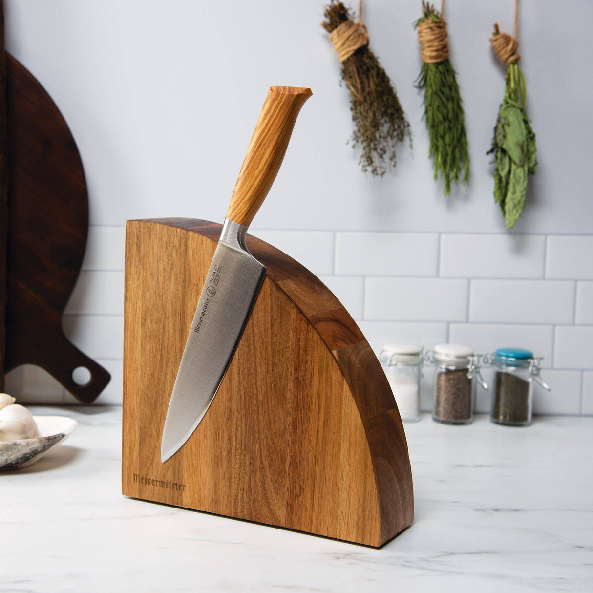 Wood Quarter Round Magnetic Knife Block - Xtrusion Overland