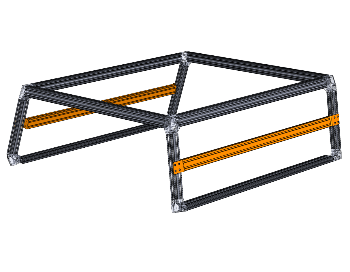 XO.SKLTN Bed Rack Side Braces (2) - Xtrusion Overland