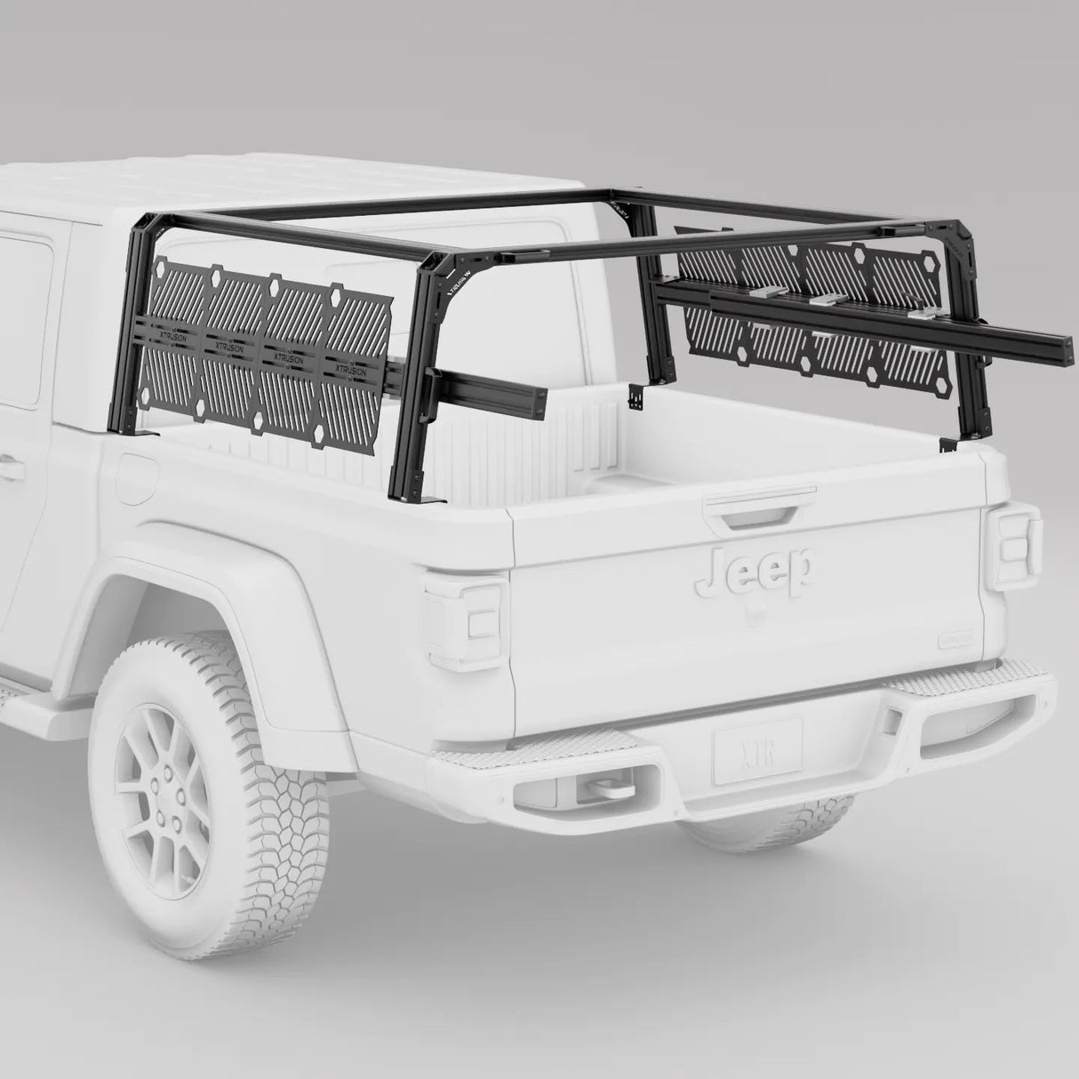 XTR1 Bed Rack for Jeep Gladiator with RuggedRidge Armis w/MaxTrack Rails - Xtrusion Overland