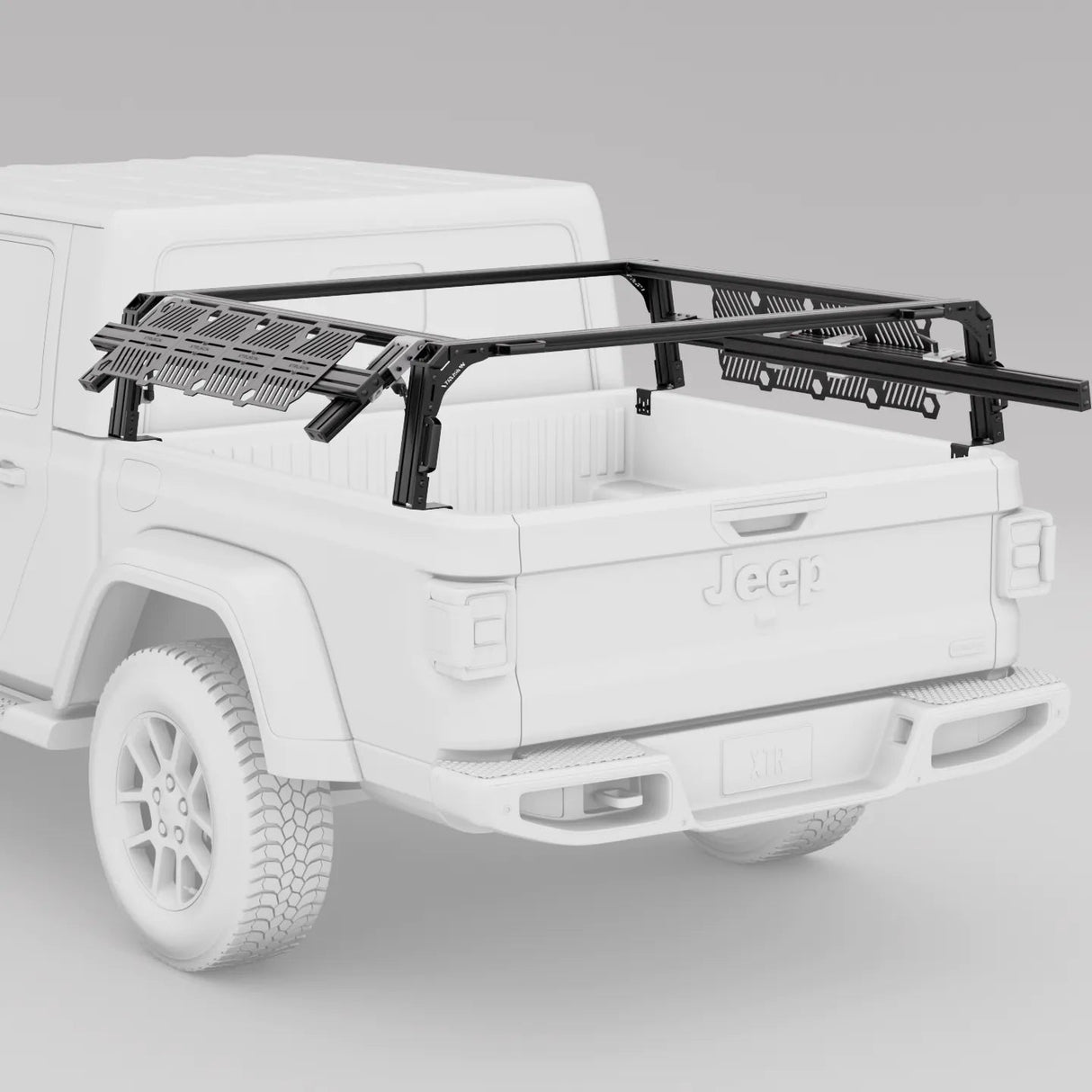 XTR1 Bed Rack for Jeep Gladiator with RuggedRidge Armis w/MaxTrack Rails - Xtrusion Overland