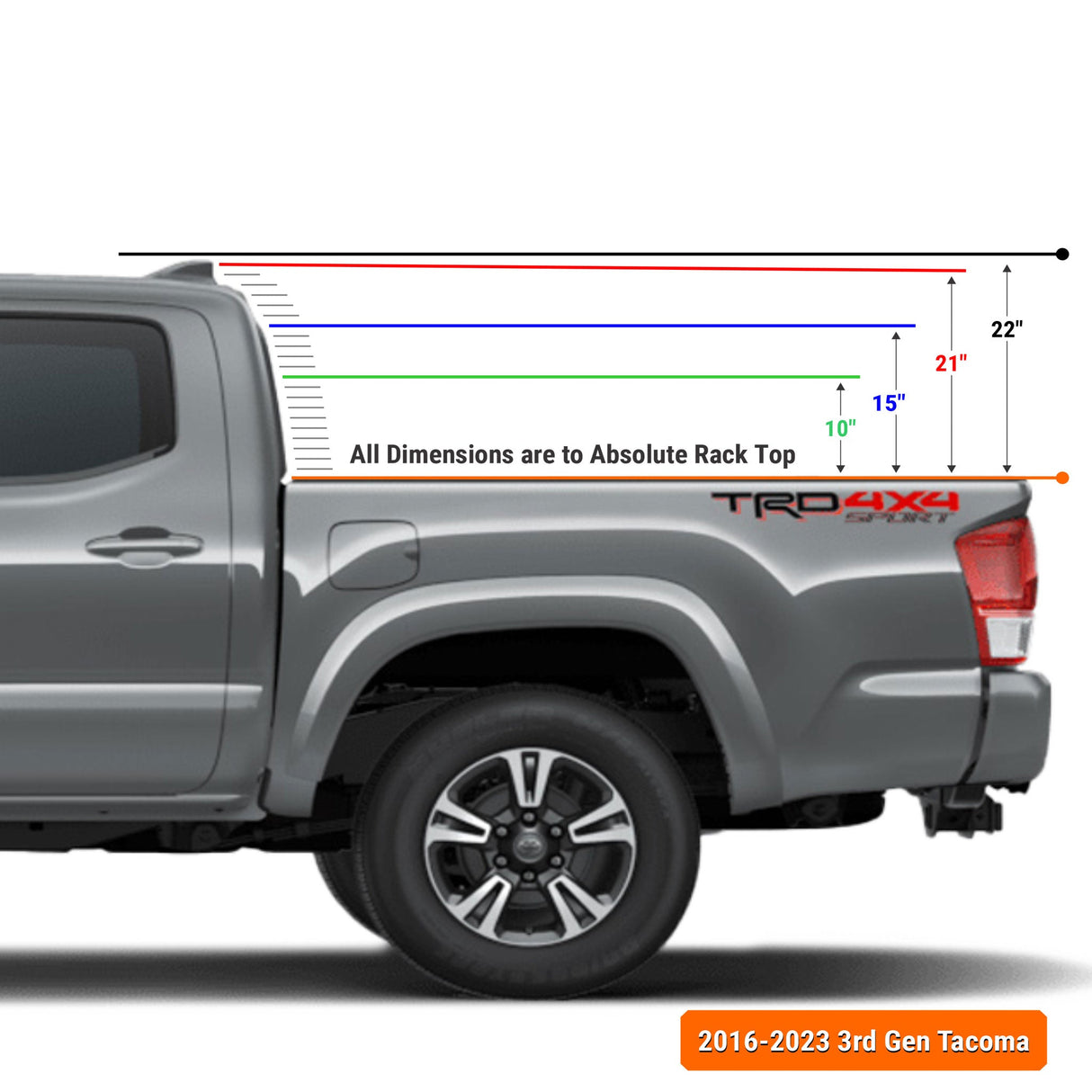 XTR3 Bed Rack for Retrax XR Cover - Toyota Tacoma - Xtrusion Overland