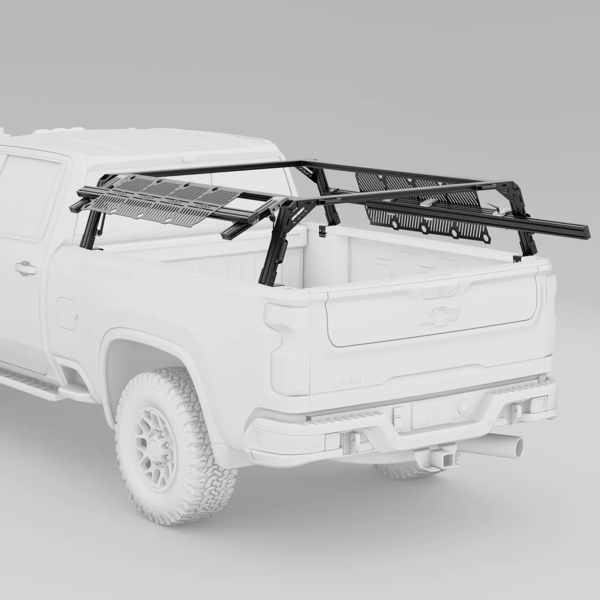 XTR1 Bed Rack for Chevrolet Silverado & GMC Sierra 2500HD / 3500HD – View 3 | Xtrusion Overland