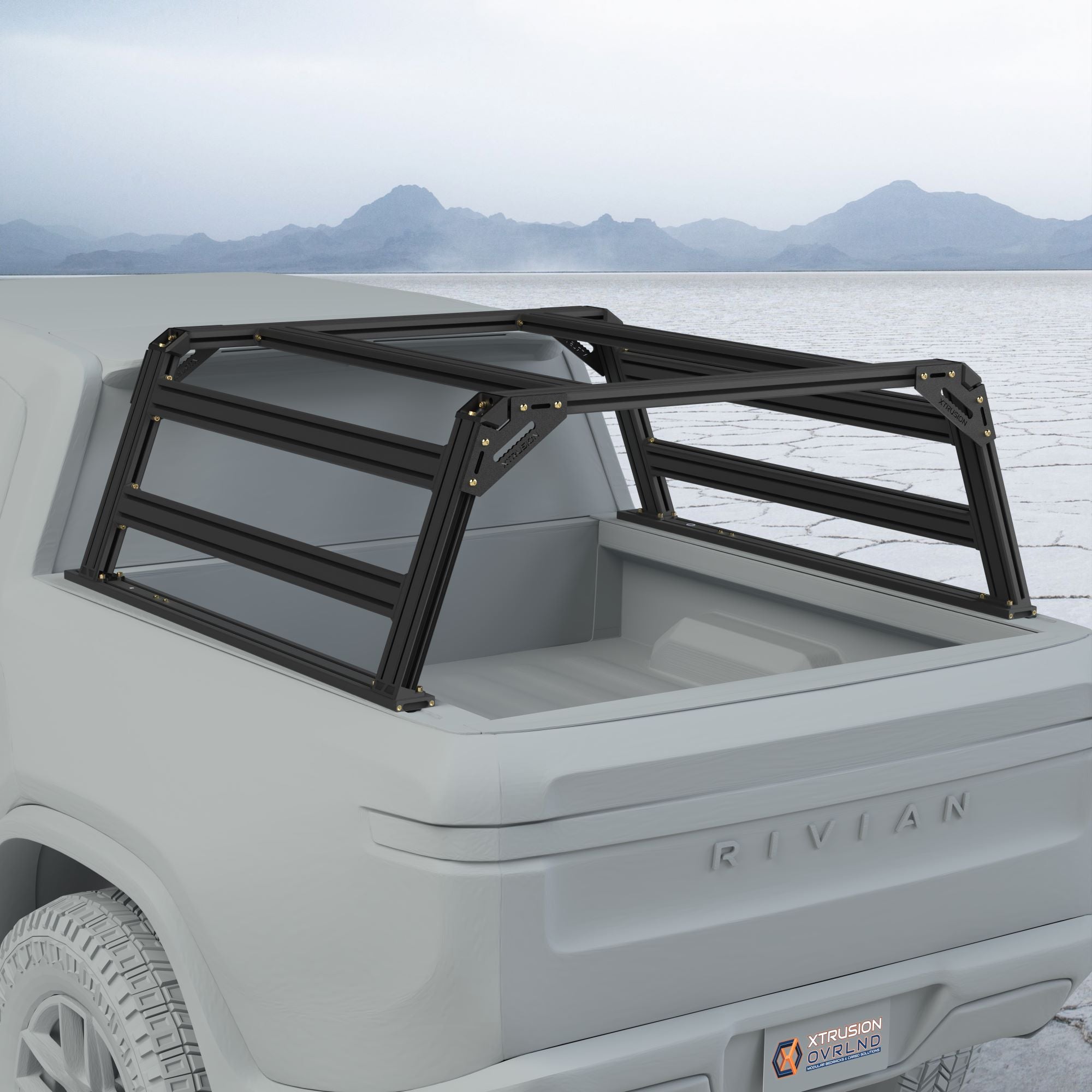 Rivian R1T XTR1 Bed Rack at 23 inches high